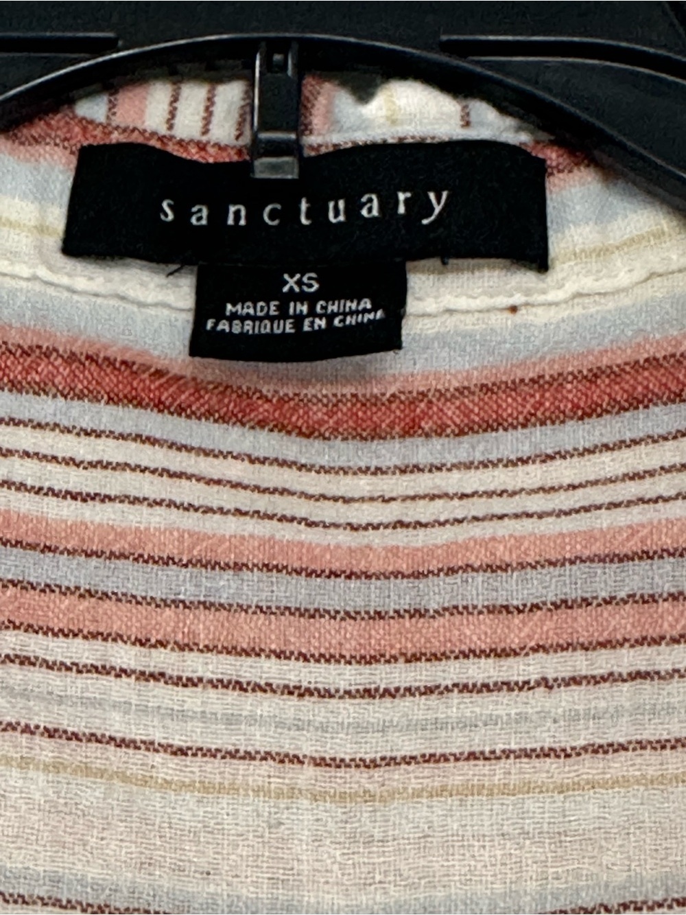 Sanctuary Only You Striped Tie Front Blouse XS Cap Sleeve Button Up Boho Top - Picture 2 of 8
